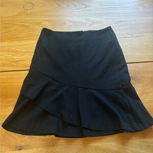 Black Pinstripe Skirt